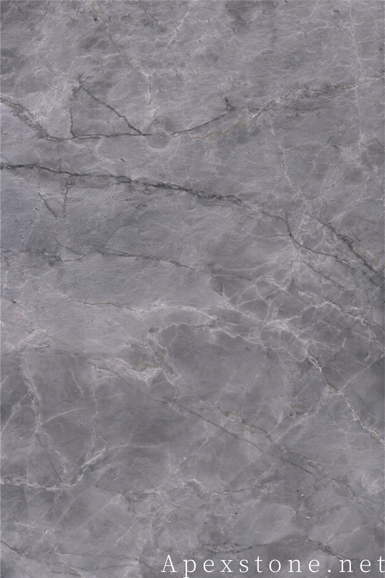 Aqua Grey marble slabs with cool grey base and soft blue-grey veining