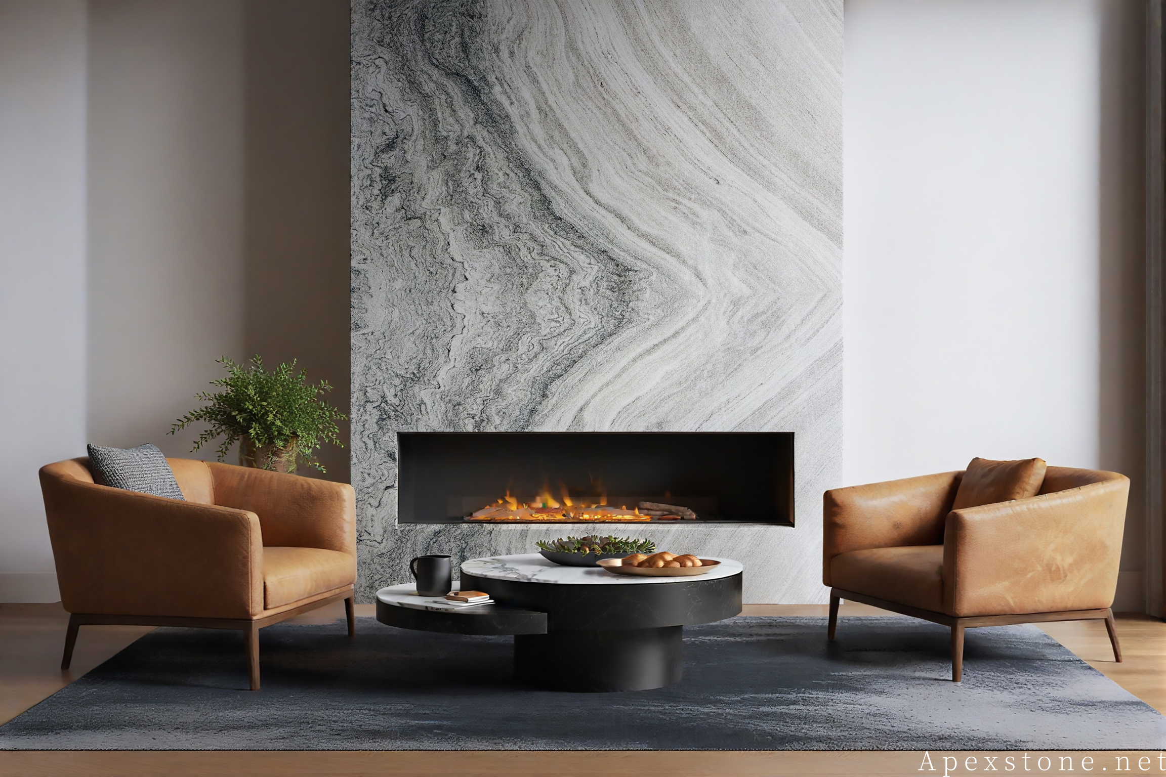 Red Sandalwood Marble feature walls and accent walls design