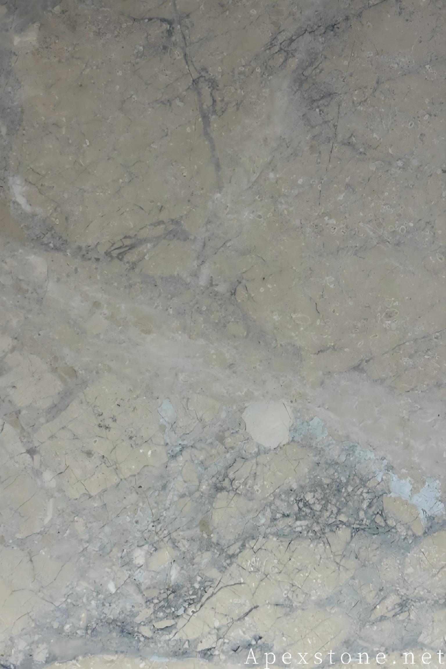 Monet Impression marble with soft cream base and fine grey net veining