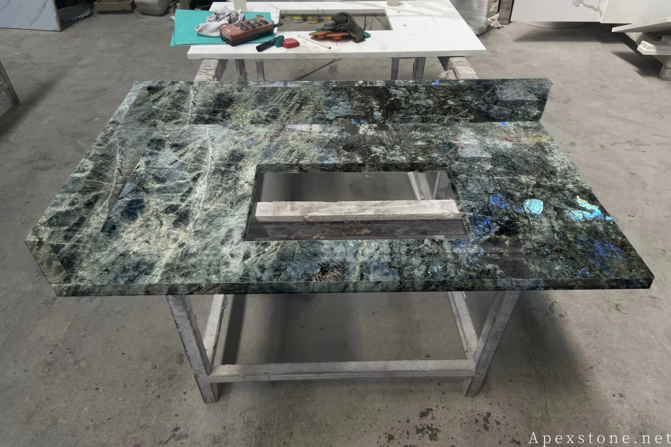Blue Emerald Granite Vanity Tops Stone vanity tops and bath tops design