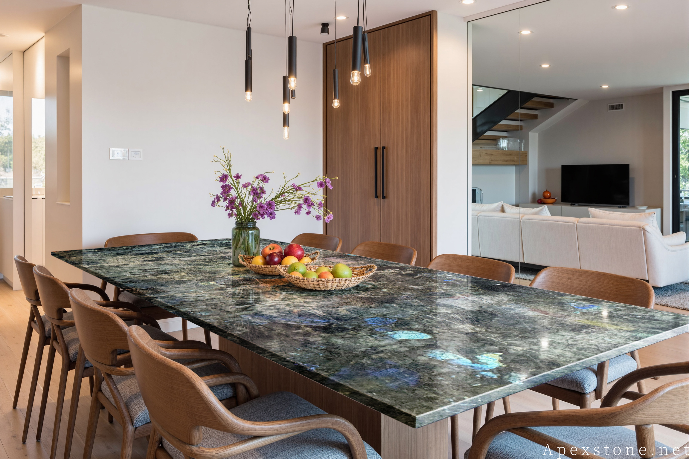Blue Emerald Granite table tops design