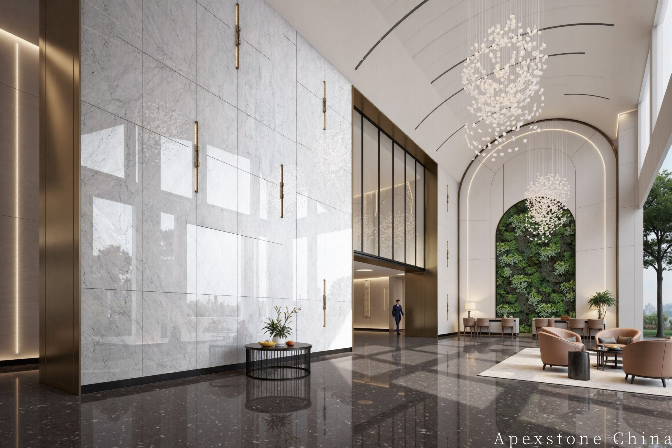 Statuario Venato Marble - entry Statuario Venato Marble entry design