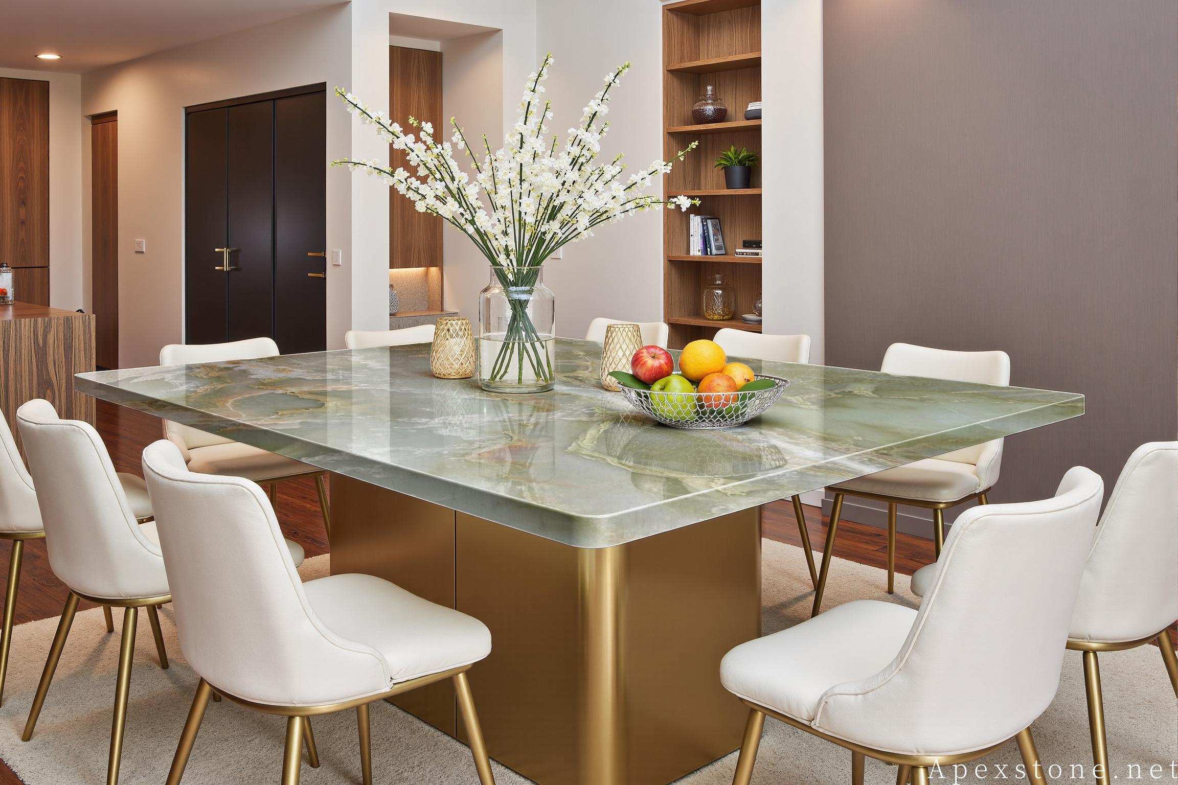 Green Onyx Onyx dining room design