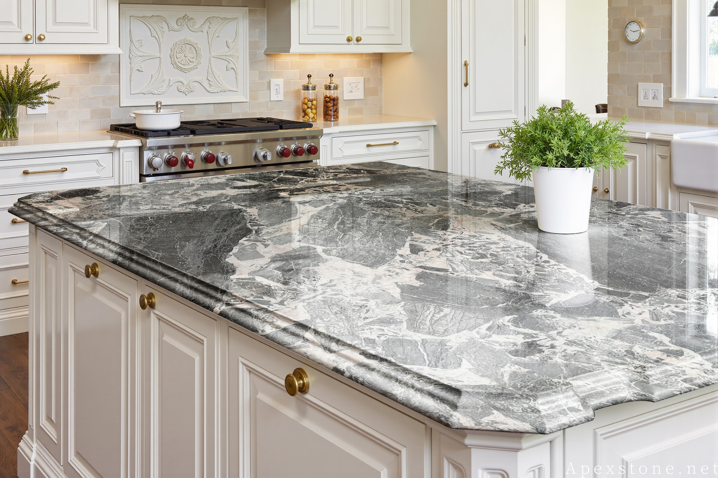 Chanel Grey Marble table tops design